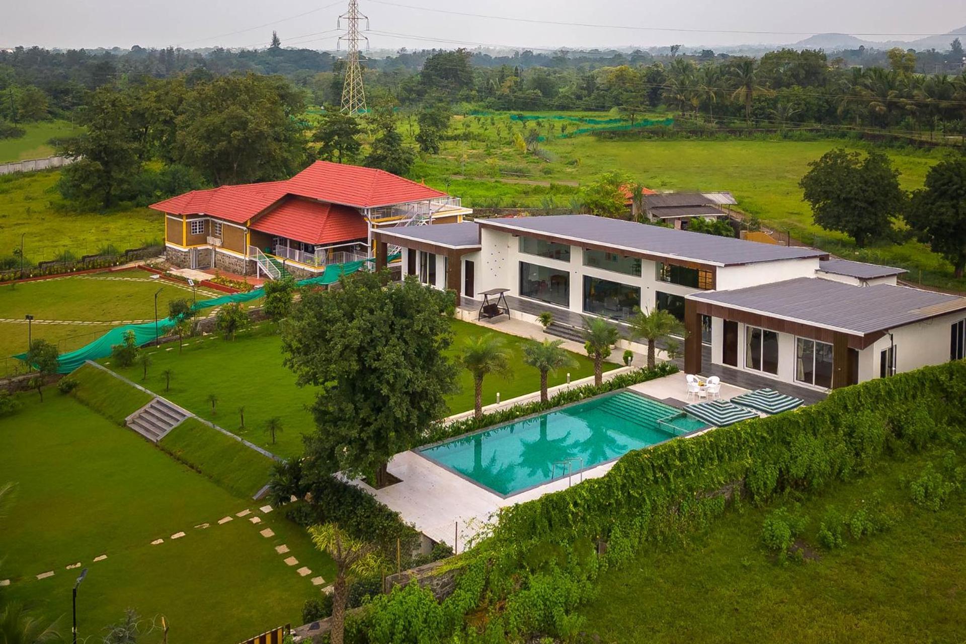 Natures Odyssey By Stayvista - Amidst Lush Greenery With Outdoor Pool And Indoor Activities Chinchavli Exterior foto